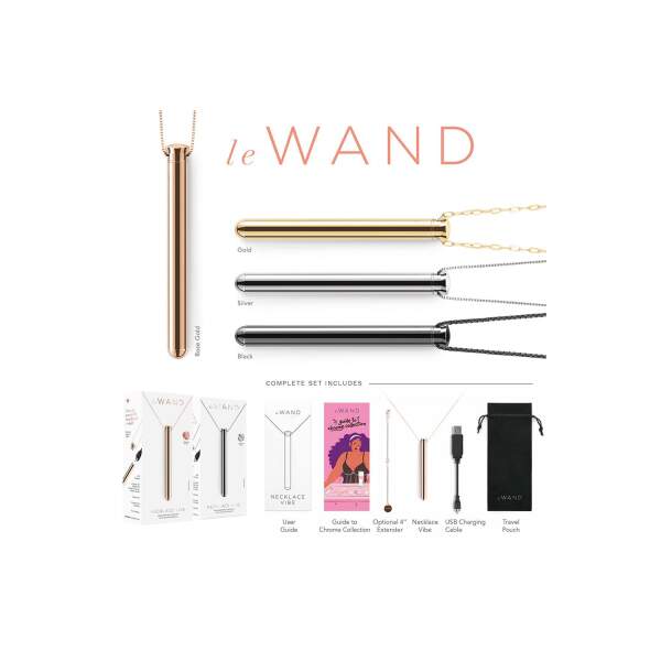 Le Wand - Necklace Vibe - Ketting  - Vibrator - Stainless Steel - Rose Gold - Afbeelding 7