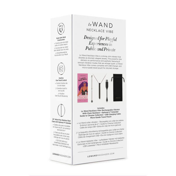 Le Wand - Necklace Vibe - Ketting  - Vibrator - Stainless Steel - Zwart - Afbeelding 8