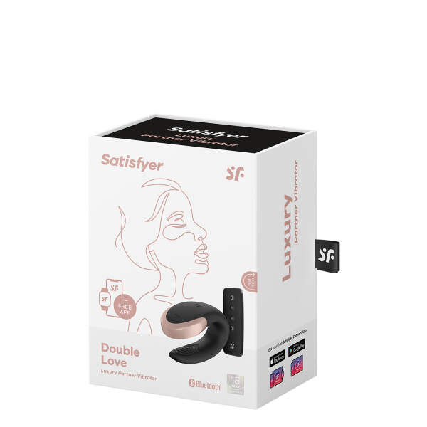Satisfyer - Double Love - Partner Vibrator - Met App - Zwart - Afbeelding 6