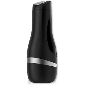 Satisfyer - Men Silver Classic - Masturbator - Siliconen - Zilver - Zwart