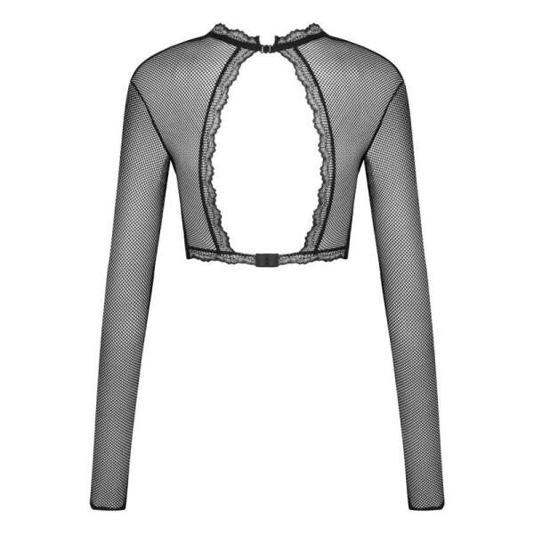 Obsessive - Mibelia Top - Open Cups - Gaas - Zwart - Afbeelding 4