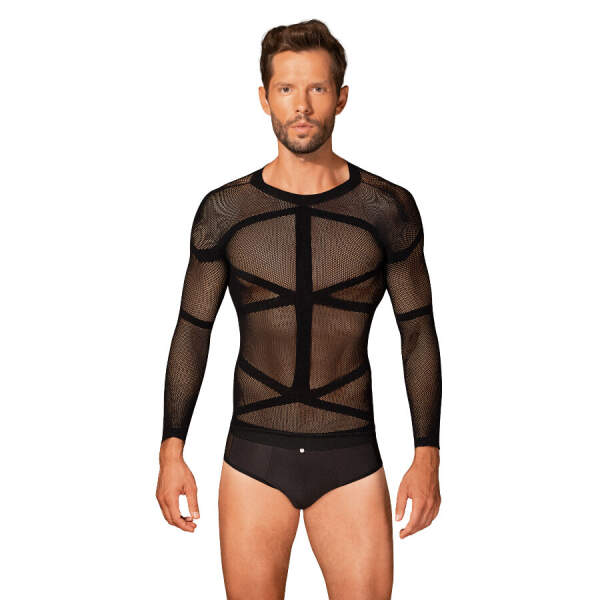 Obsessive - Shirt - Longsleeve - Visnet - Zwart