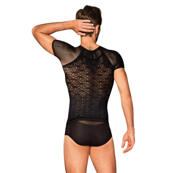 Obsessive - T-shirt - Geometrisch Patroon - Zwart - Afbeelding 2