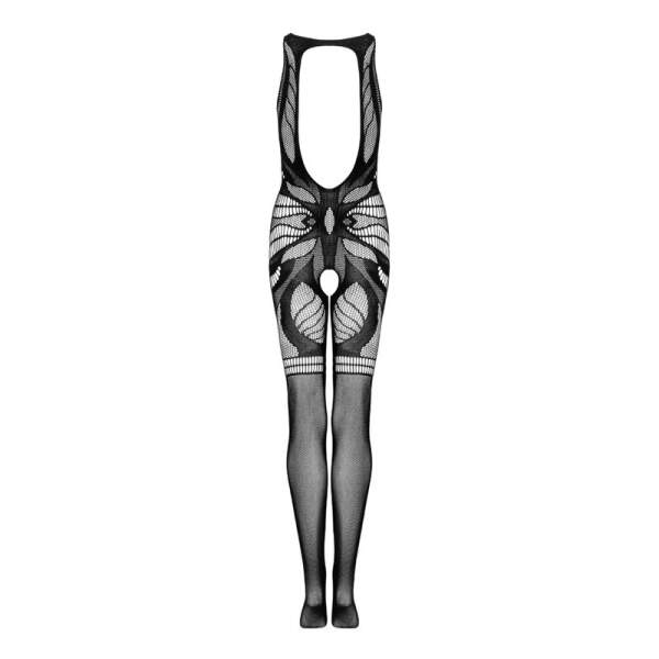 Obsessive - Bodystocking - Open Kruis - Open Rug - Zwart - Afbeelding 4