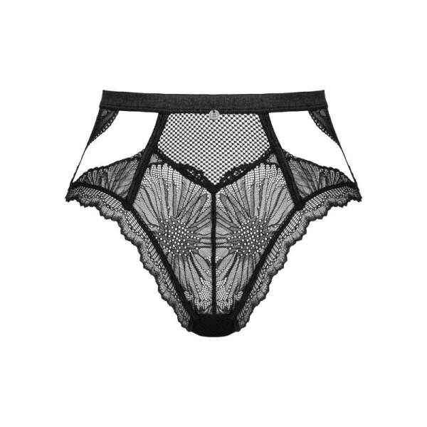 Obsessive - Mibelia Slip - Kant - Gaas - Zwart - Afbeelding 3