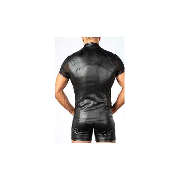 Benno Von Stein - Temyto Shirt - Geperforeerd - PU-Leer - Zwart - Afbeelding 3