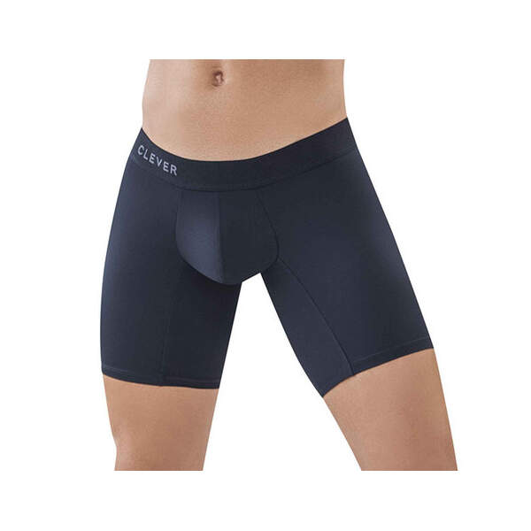 Clever Moda - Classic Match Long Boxer - Zacht Microvezel - Lange Pijpen - Zwart