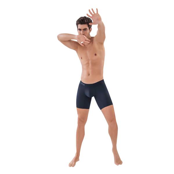Clever Moda - Classic Match Long Boxer - Zacht Microvezel - Lange Pijpen - Zwart - Afbeelding 4