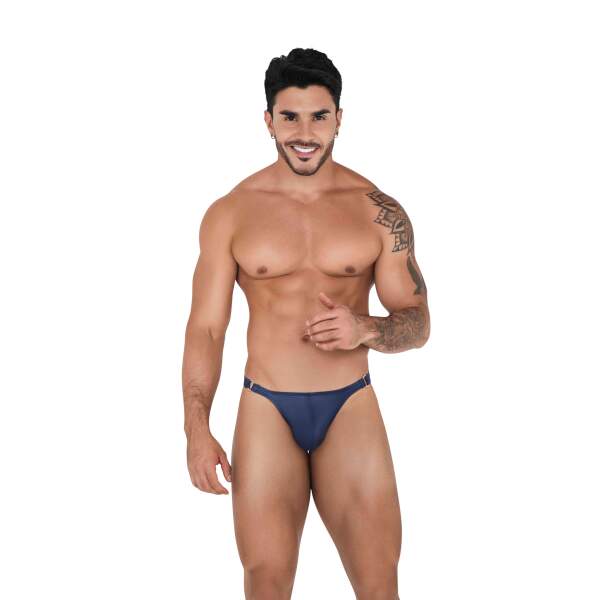 Clever Moda - Glacier Thong - String - Wetlook - Blauw - Afbeelding 4