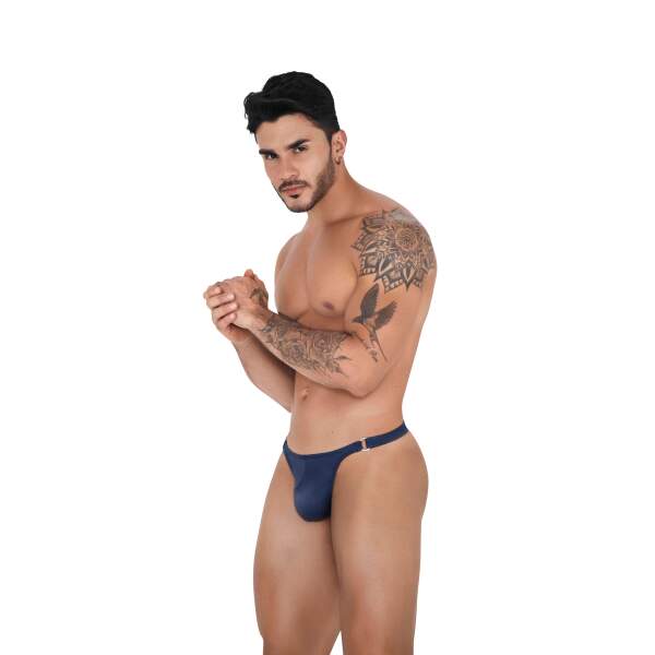 Clever Moda - Glacier Thong - String - Wetlook - Blauw - Afbeelding 5