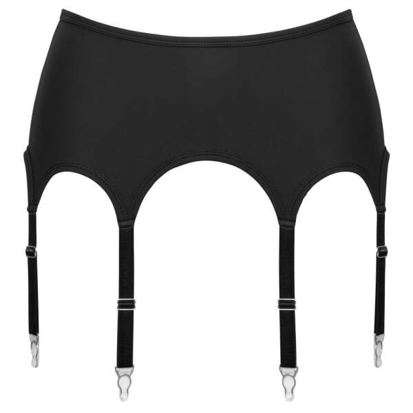 Cottelli Collection - Jarretelles Gordel - Neopreen Look - Wetlook -Zwart - Afbeelding 5