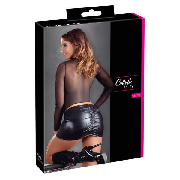 Cottelli Collection - Mini Rokje - Wetlook - Afbeelding 3