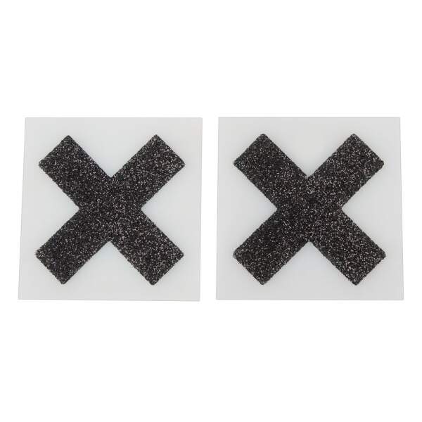 Cottelli - Tepelplakkers - Cross - Glitter - Zwart - Afbeelding 4