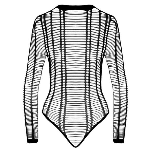 Cottelli Collection - Fantasy - Stringbody - Lange Mouw - Open Kruis - Zwart - Afbeelding 4
