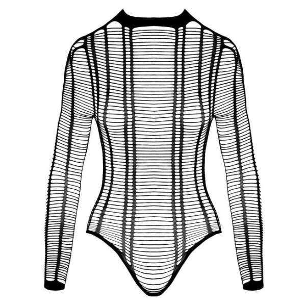Cottelli Collection - Fantasy - Stringbody - Lange Mouw - Open Kruis - Zwart - Afbeelding 3