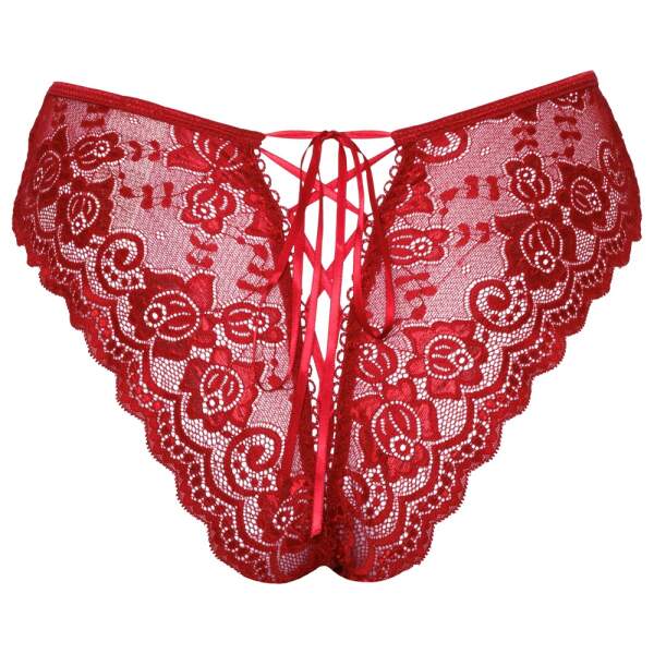 Cottelli - Romantic - Slip - Kruisloos - Kant - Rood - Afbeelding 5