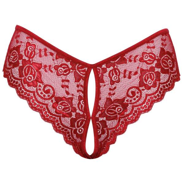 Cottelli - Romantic - Slip - Kruisloos - Kant - Rood - Afbeelding 4