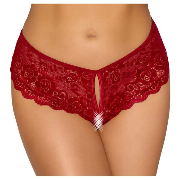 Cottelli - Romantic - Slip - Kruisloos - Kant - Rood