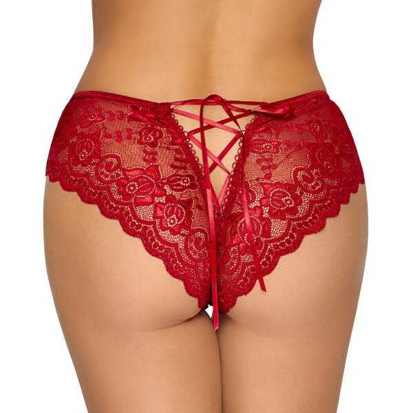 Cottelli - Romantic - Slip - Kruisloos - Kant - Rood - Afbeelding 2