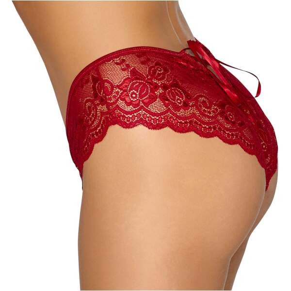 Cottelli - Romantic - Slip - Kruisloos - Kant - Rood - Afbeelding 3