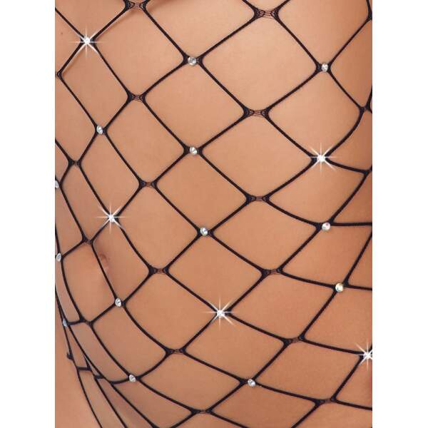 Cottelli Collection - Fantasy - Body - Visnet - Strass - Zwart - Afbeelding 5