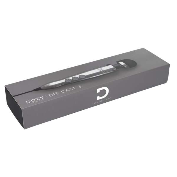 DOXY - Die Cast 3 - Wand Massager - Met Snoer - Brushed Metal - Zilver - Afbeelding 4