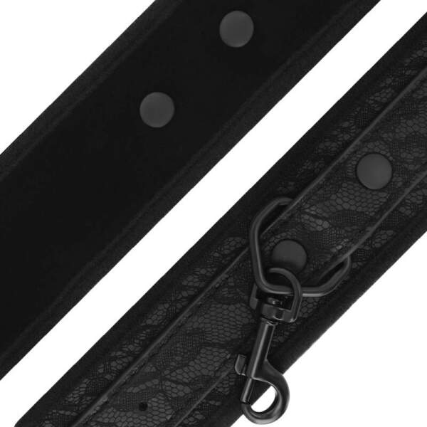 Darkness - Handboeien - met Clip - Snake Print - PU-Leer - Zwart - Afbeelding 4