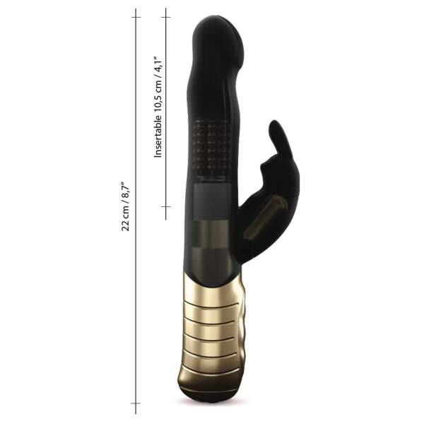 Dorcel - Baby Rabbit 2.0 - Spinning Vibrator - Goud - Zwart - Afbeelding 4