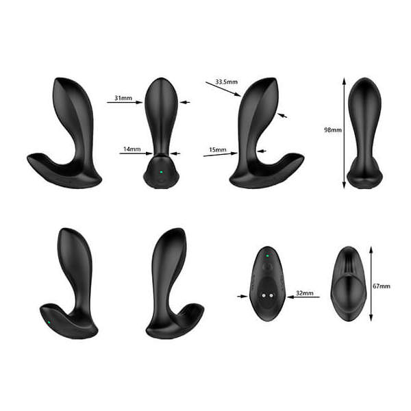 Nexus - Duo Plug - Vibrating - Butt plug - Zwart - Small - Afbeelding 3