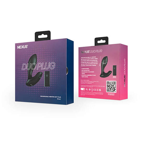 Nexus - Duo Plug - Vibrating - Butt plug - Zwart - Small - Afbeelding 5