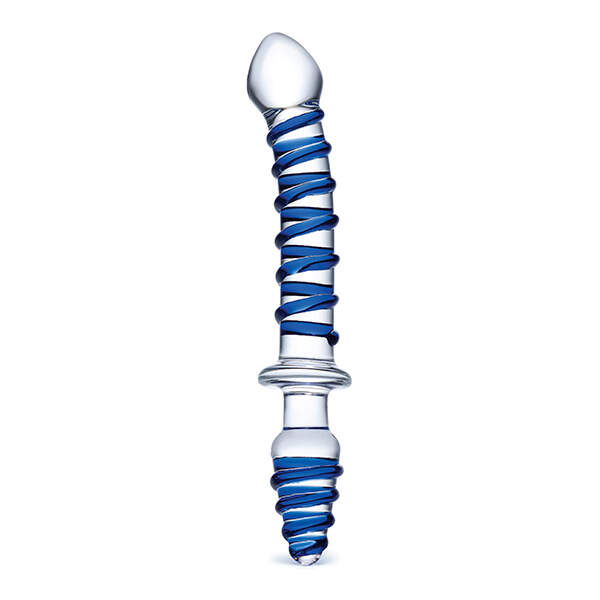 Mr Swirly Double Dildo en Buttplug - Gläs