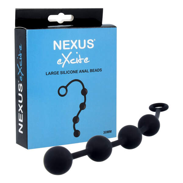 Nexus - Excite Anal Beads - Large - Siliconen - Zwart