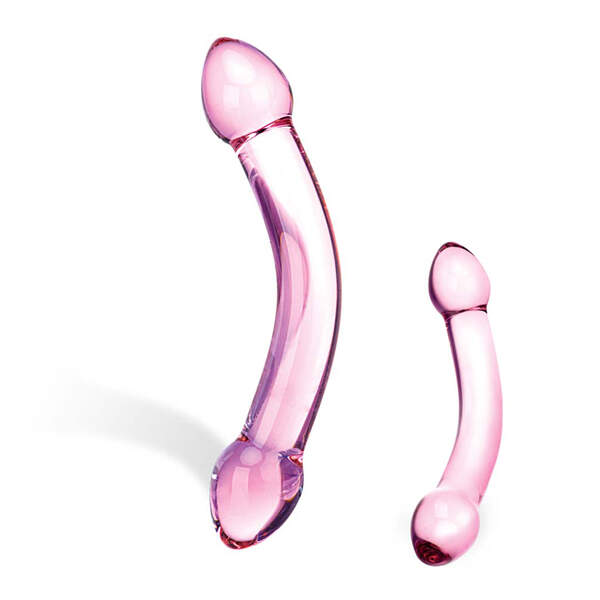 Double Trouble Purple Glazen Dildo - Gläs