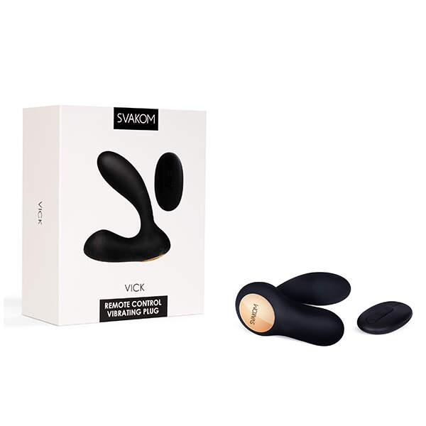 Svakom - Vick Powerful Plug - Vibrator - Prostaat - G-spot - Remote - Siliconen - Zwart - Afbeelding 2