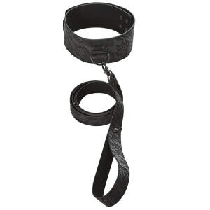 Sportsheets - Bondage Collar & Leash - BDSM - Kantmotief - Zwart