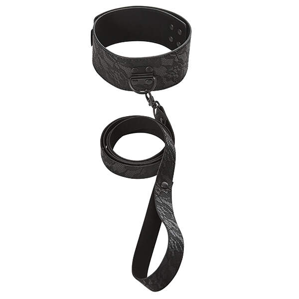 Sportsheets - Bondage Collar & Leash - BDSM - Kantmotief - Zwart
