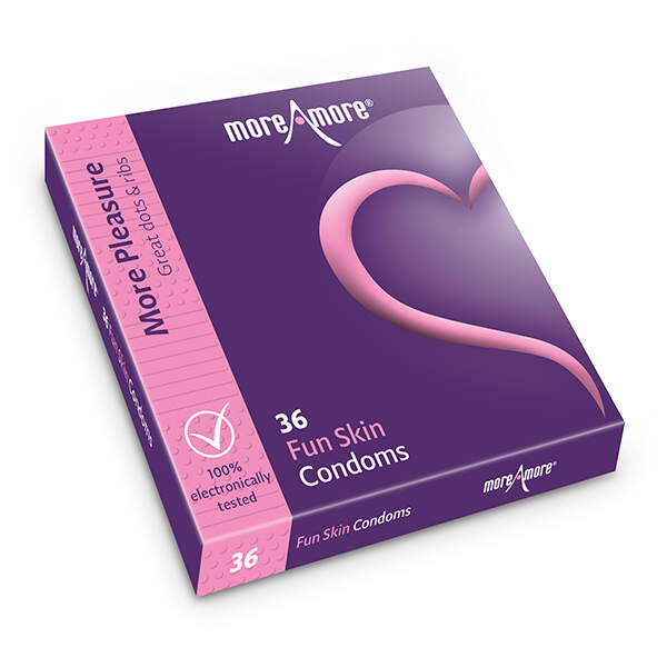 MoreAmore - Fun Skin - Condooms - Met Textuur - Afbeelding 3