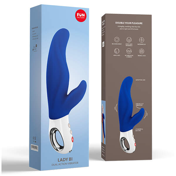 Fun Factory - Lady Bi Dual Vibrator - G-Spot Vibrator - Clitoris Vibrator - Anale vibrator - Blauw - Afbeelding 4