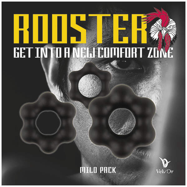 Velv'Or - Rooster Milo - Set van 3 Cockringen - Afbeelding 4
