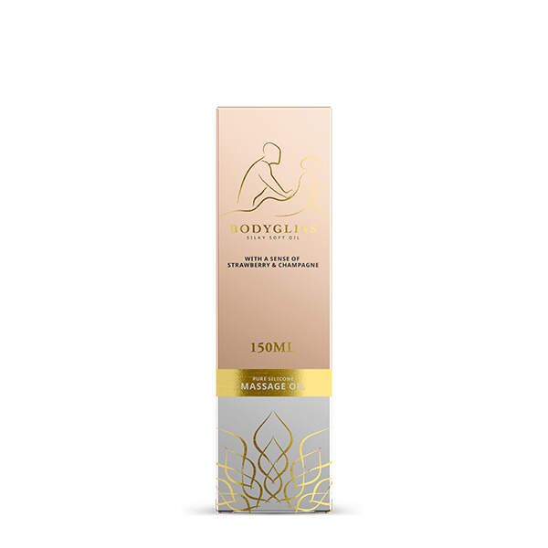 Bodygliss - Massageolie - Glijmiddel - Silky Soft Oil - Aardbei en Champagne - Afbeelding 3