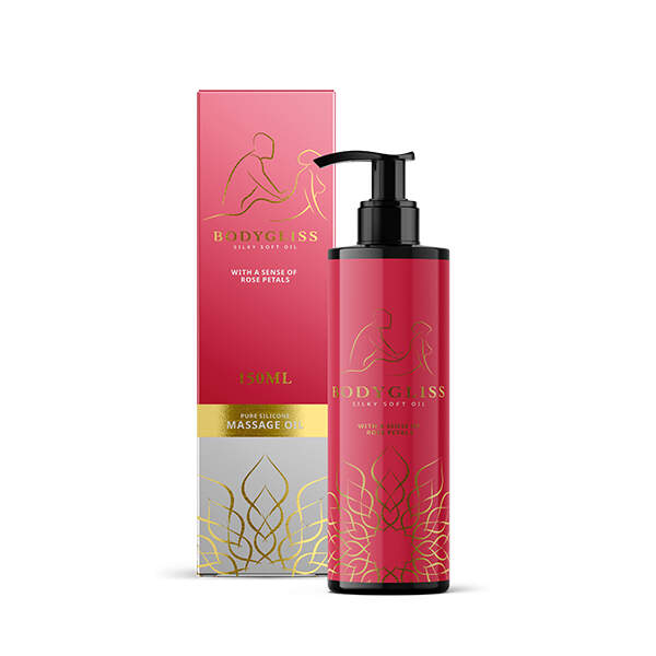 Bodygliss - Massageolie - Glijmiddel - Silky Soft Oil - Rozenblaadjes