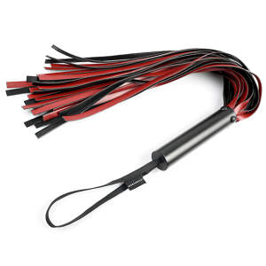 Sportsheets - Flogger - Kunstleer - Zwart - Rood