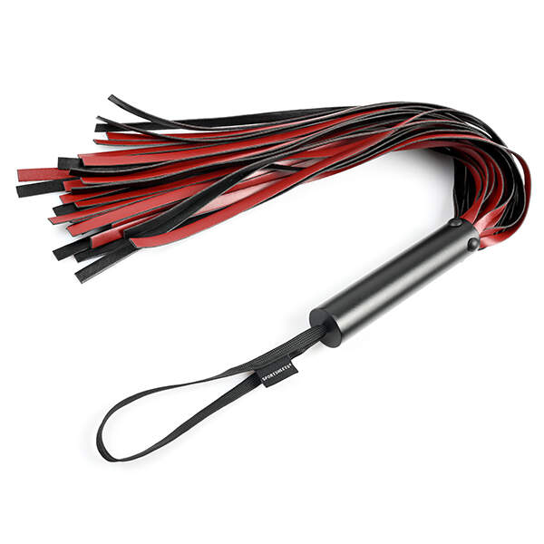 Sportsheets - Flogger - Kunstleer - Zwart - Rood