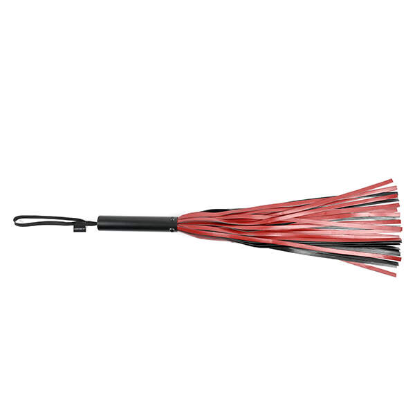 Sportsheets - Flogger - Kunstleer - Zwart - Rood - Afbeelding 2
