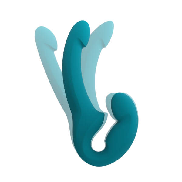 Fun Factory - Share Lite - Double Dildo - Voorbind Dildo zonder Harnas - Aqua - Afbeelding 2