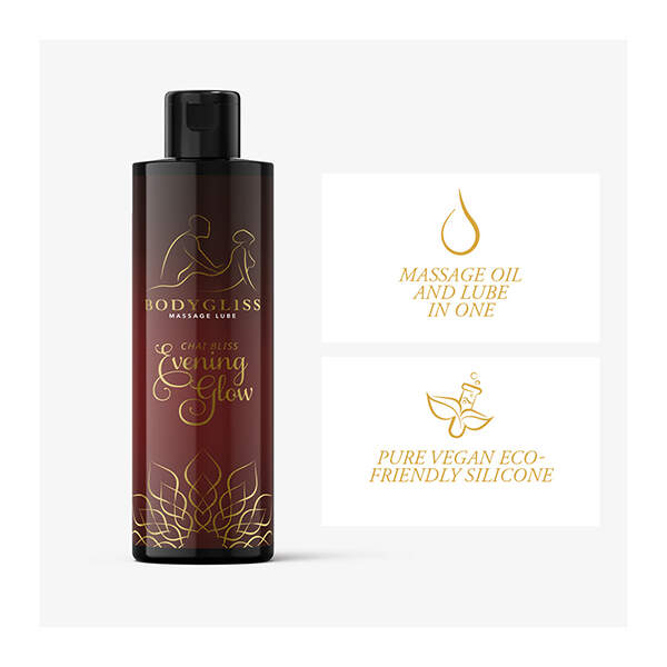 Bodygliss - Massageolie - Glijmiddel - Silky Soft Oil - Chia Bliss Evening Glow - Afbeelding 3