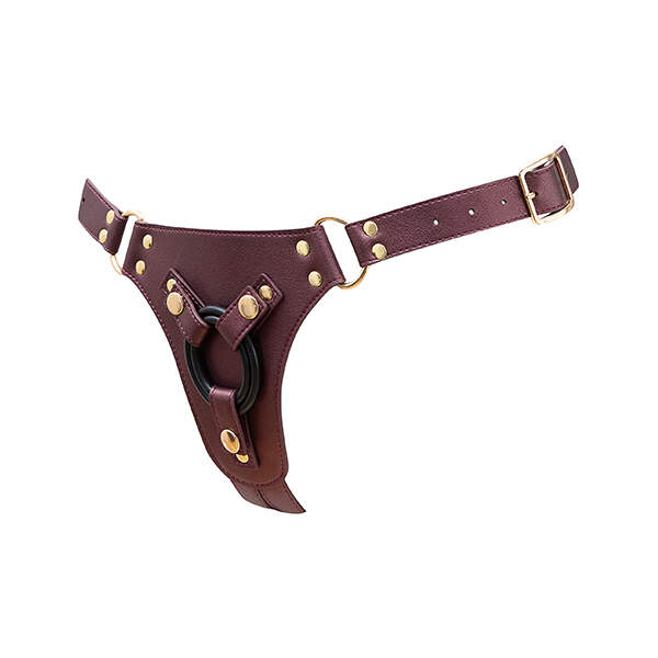 Strap-On-Me - Voorbind Harnas - Maat XS - XXL - PU-leer - Paars - Afbeelding 5