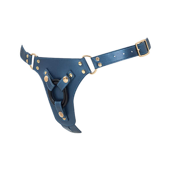 Strap-On-Me - Voorbind Harnas - Maat XS - XXL - PU-leer - Blauw - Afbeelding 5