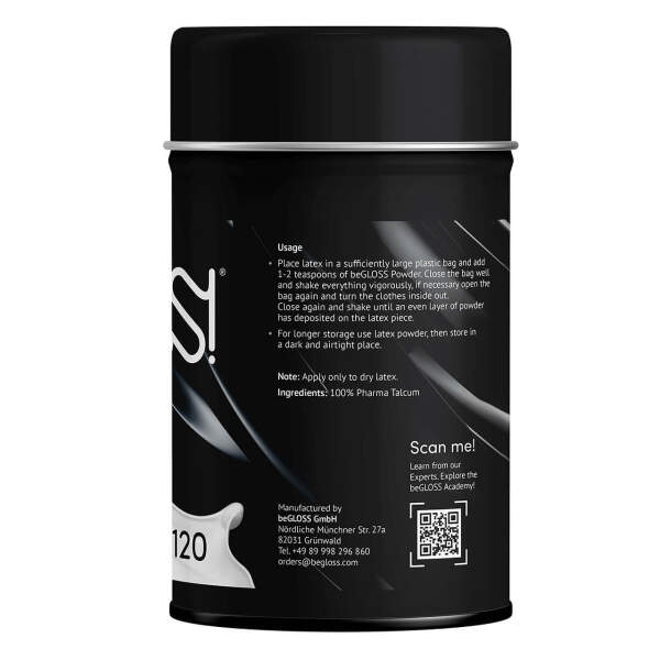 beGLOSS - Talcum Powder - Onderhoudspoeder - Latex - Afbeelding 2
