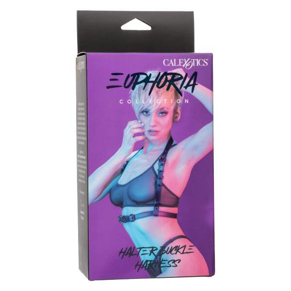 CalExotics - Euphoria - Halter - Harnas - PU-leer - Zwart - Afbeelding 5